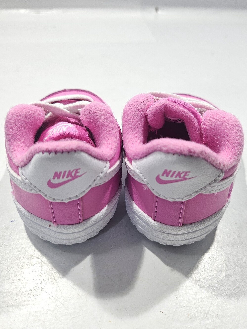 NIKE FORCE 1 CRIB SHOES PLAYFUL PINK/WHITE ROSE INFANT BAVY SIZE 1C - Picture 3 of 11
